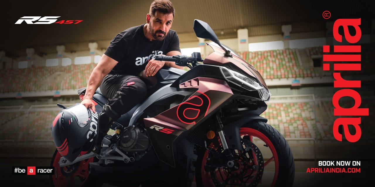 John Abraham Captures the Essence of Riding in Captivating Aprilia RS457 Ad Campaign