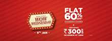 Wow Wednesday at Central - Flat 60% off on Handbags and Footwear + additional ₹300 off on spends of ₹2999